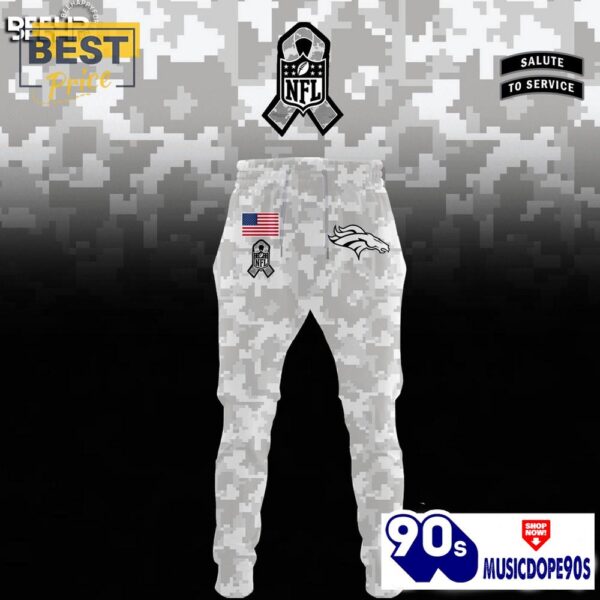 Denver Broncos Camo 2024 Salute to Service Hoodie, Jogger, Cap