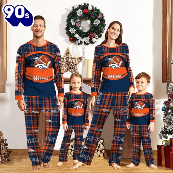 NFL Family Pajama Set,  Denver Broncos NFL Custom Your Name Football Team Pajamas