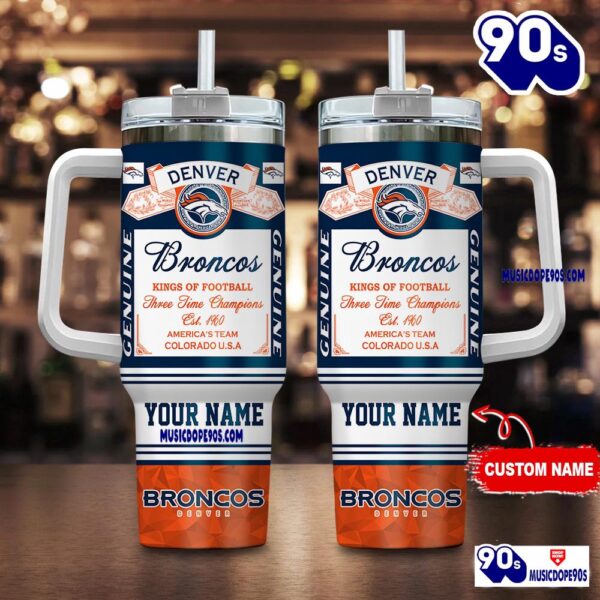 Denver Broncos Nfl Kings Of Football Personalized Tumbler 40oz