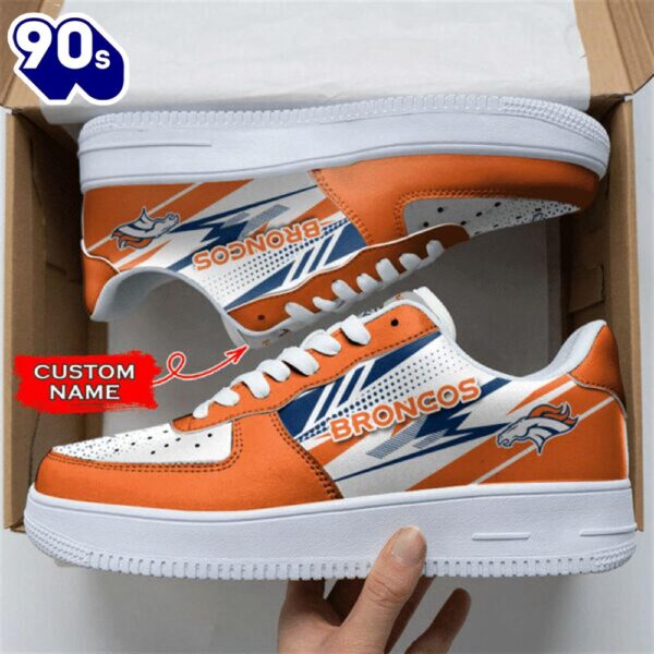 Denver Broncos NFL Personalized Air Force 1 Shoes