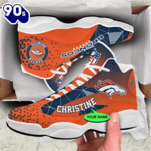 Denver Broncos NFL Personalized Jordan 13 Shoes