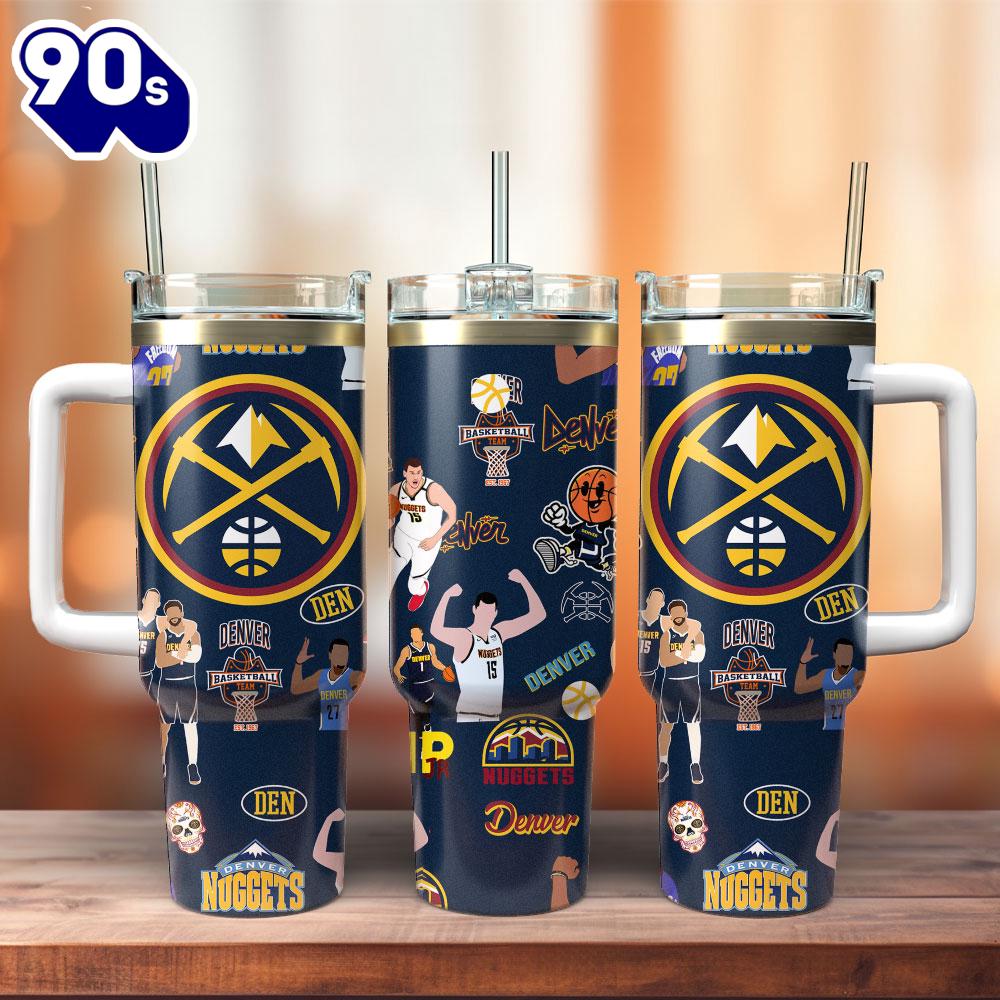 Denver Nuggets Basketball NBA Sport Custom Stanley Quencher 40oz Denver Nuggets Basketball NBA Sport Custom Stanley Quencher 40oz