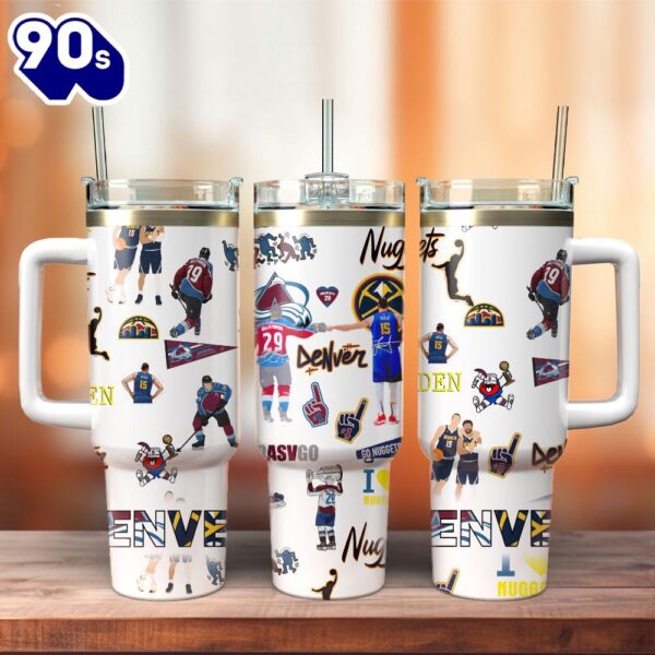 Denver Nuggets NBA Sport Custom Stanley Quencher 40oz Stainless Steel Tumbler
