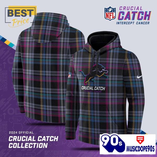 Detroit Lions 2024 NFL Crucial Catch Hoodie, Jogger, Cap