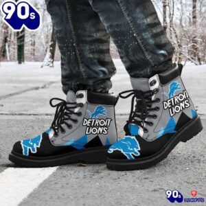 Detroit Lions All Season Boots Casual Shoes Vegan Leather Custom Boot Shoes