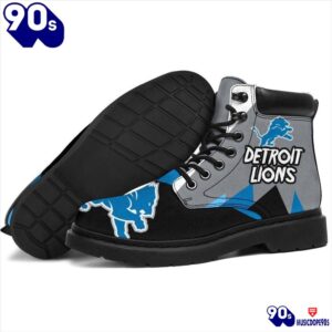 Detroit Lions All Season Boots Casual Shoes Vegan Leather Custom Boot Shoes