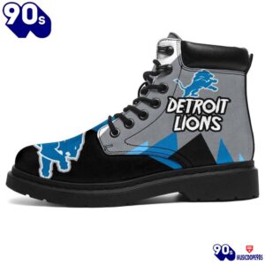 Detroit Lions All Season Boots Casual Shoes Vegan Leather Custom Boot Shoes