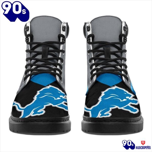 Detroit Lions All Season Boots  Casual Shoes  Vegan Leather Custom Boot Shoes