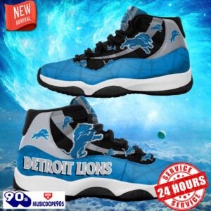 Detroit Lions NFL Air Jordan 11 Sneakers Shoes Gift For Fans