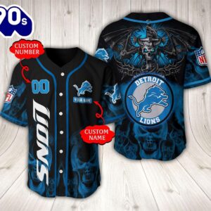 Detroit Lions NFL Baseball Jersey…