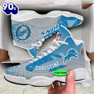 Detroit Lions NFL Personalized Jordan 13 Shoes