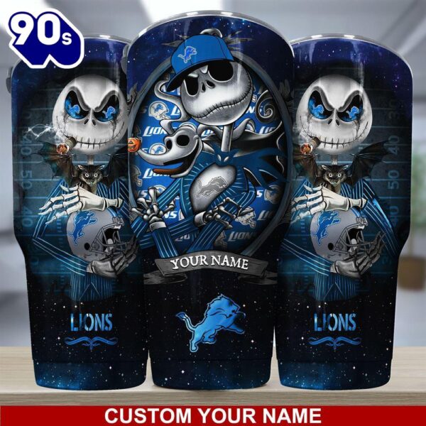 Detroit Lions NFL-Custom Tumbler Jack The Nightmare Before Christmas