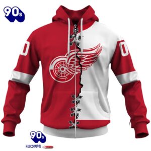 Detroit Red Wings Personalized NHL Mix Jersey Hoodie Set