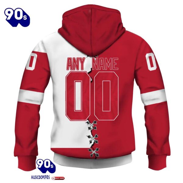 Detroit Red Wings Personalized NHL Mix Jersey Hoodie Set