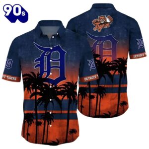 Detroit Tigers Hawaiian Button Up…