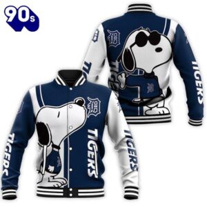 Detroit Tigers Snoopy Baseball Jacket