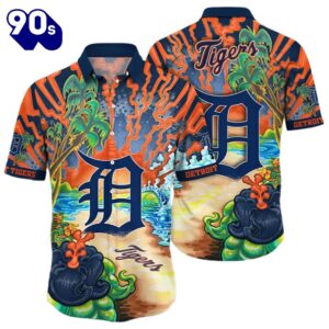 Detroit Tigers Volcanic Island Hawaiian…