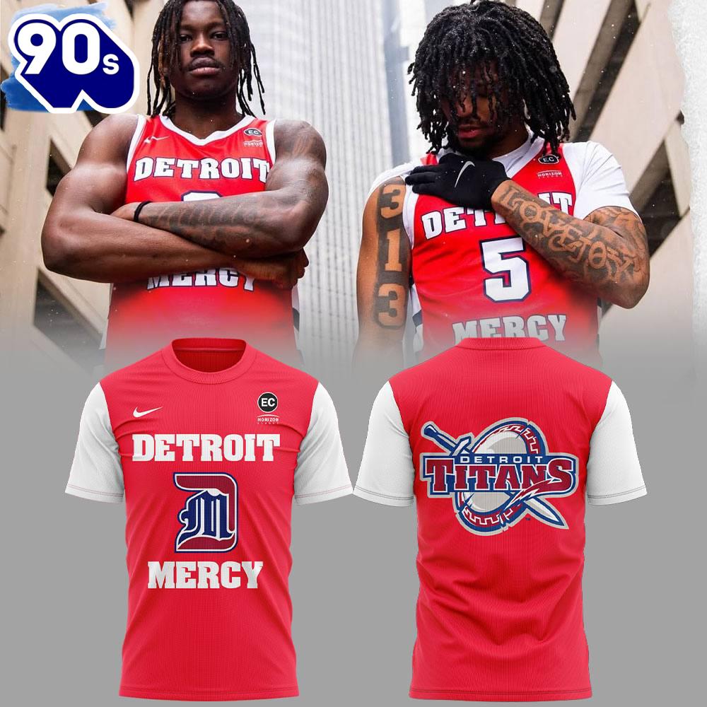 Detroit Titans Mercy Men's Basketball Our City Uniform 3d T-Shirt Detroit Titans Mercy Men's Basketball Our City Uniform 3d T-Shirt
