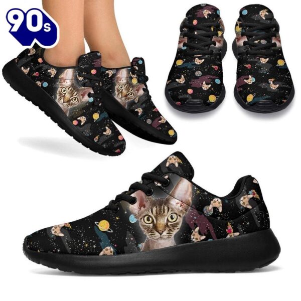 Devon Rex Cat Sneakers Sporty Shoes For Cat Lover