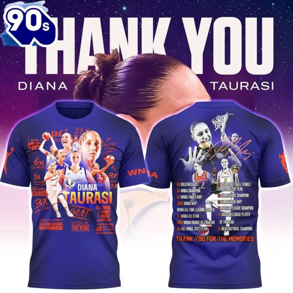 Diana Taurasi Phoenix Mercury Thank You 3d T-Shirt