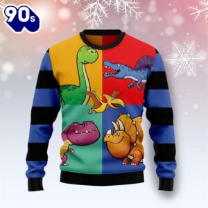 Christmas 2024 Dinosaur Color Ugly…