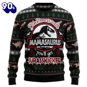 Christmas 2024 Dinosaur Mamasaurus Ugly…