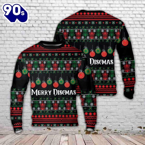 Disc Golf Merry Discmas Christmas Ugly Sweater