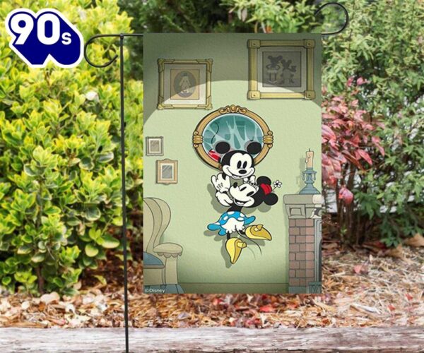 Disney Mickey Minnie Mirrow1 Double Sided Printing Garden Flag Mickey Christmas Flag