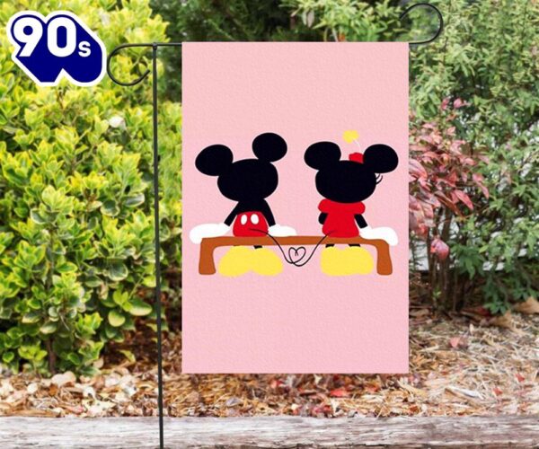 Disney Mickey Minnie Pink1 Double Sided Printing Garden Flag Mickey Christmas Flag