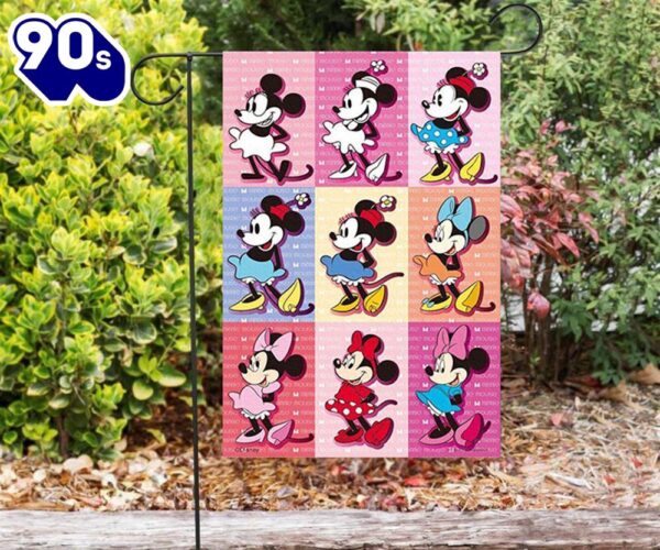 Disney Mickey Minnie Pink4 Double Sided Printing Garden Flag Mickey Christmas Flag