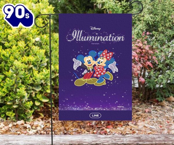 Disney Mickey Minnie Purple2 Double Sided Printing Garden Flag Mickey Christmas Flag