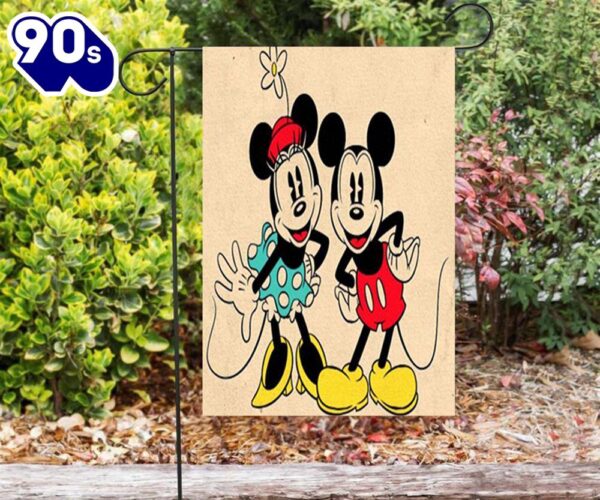 Disney Mickey Minnie3 Double Sided Printing Garden Flag Mickey Christmas Flag