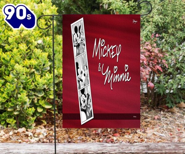 Disney Mickey Minnie4 Double Sided Printing Garden Flag Mickey Christmas Flag