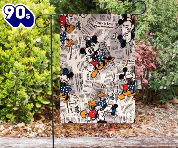 Disney Mickey Minnie5 Double Sided Printing Garden Flag Mickey Christmas Flag