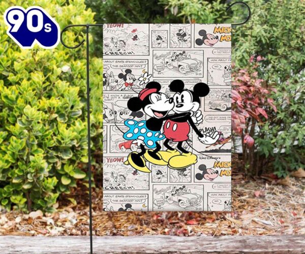 Disney Mickey Minnie6 Double Sided Printing Garden Flag Mickey Christmas Flag