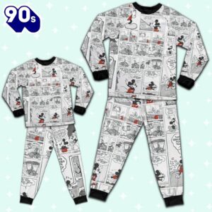 Disney Mickey Mouse Retro Comic Life Style - Family Disneyland Matching Pajamas Set