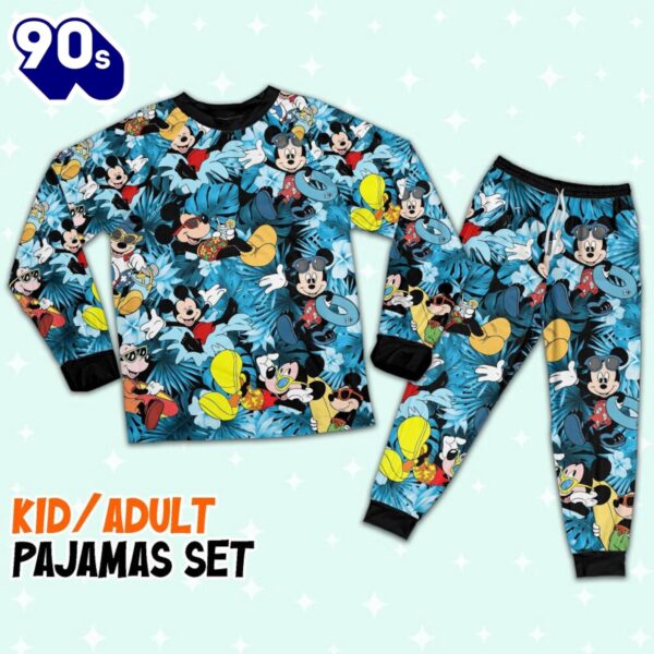 Disney Mickey Mouse Summer Tropical Vacation – Family Disneyland Matching Pajamas Set