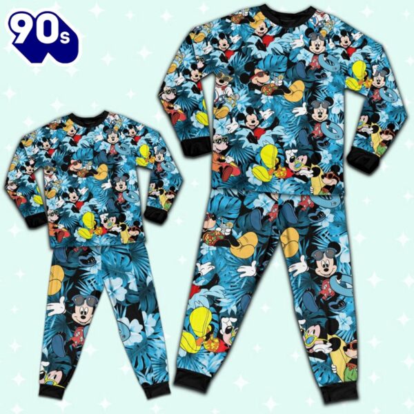 Disney Mickey Mouse Summer Tropical Vacation – Family Disneyland Matching Pajamas Set