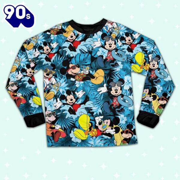 Disney Mickey Mouse Summer Tropical Vacation – Family Disneyland Matching Pajamas Set