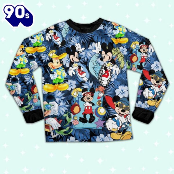 Disney Mickey Mouse Summer Vacation – Family Disneyland Matching Pajamas Set