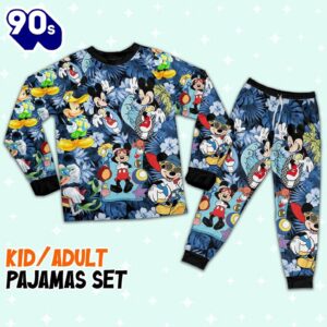 Disney Mickey Mouse Summer Vacation – Family Disneyland Matching Pajamas Set