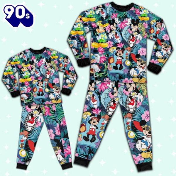 Disney Mickey Mouse Tropical Summer Vacation – Family Disneyland Matching Pajamas Set