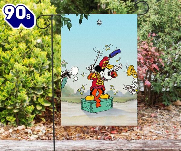 Disney Mickey Music1 Double Sided Printing Garden Flag Mickey Christmas Flag