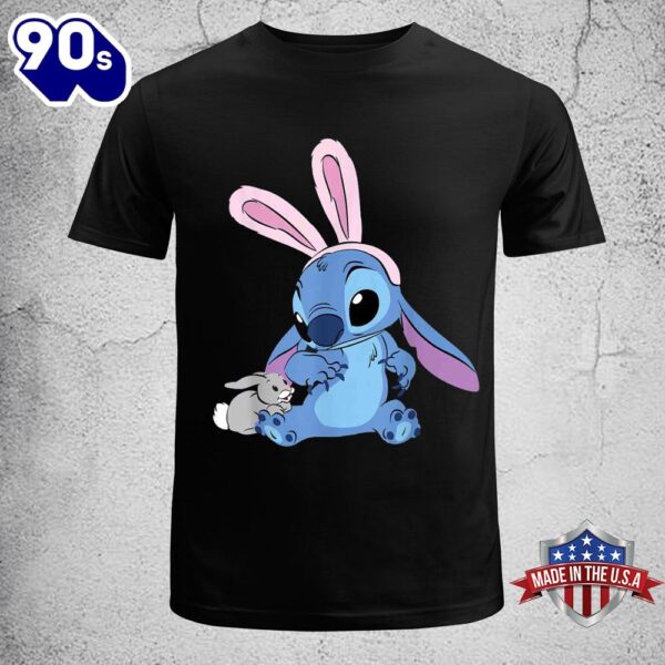 Disney Stitch With Easter Bunny Disney Easter Shirt