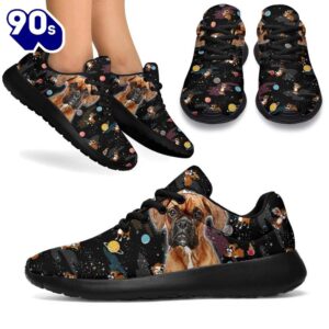 Dog Boxer Sneakers Sporty Shoes Funny