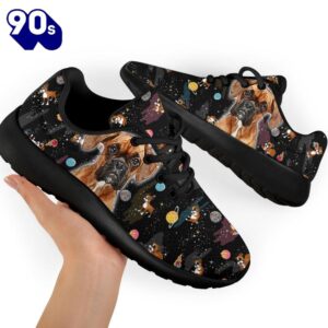 Dog Boxer Sneakers Sporty Shoes Funny