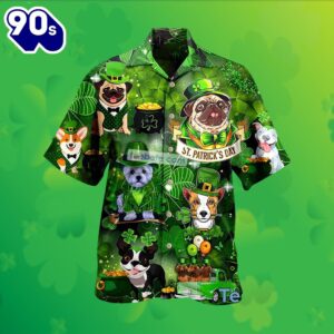 Dogs Shamrock St Patrick Green…