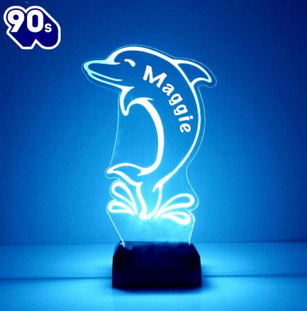 Dolphin Night Light Personalized Free Led Night Lamp  Gift Christmas