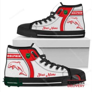 Dolphins NRL Personalized High Top Canvas Shoes