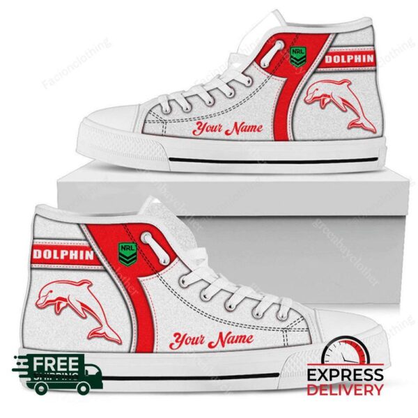 Dolphins NRL Personalized High Top Canvas Shoes